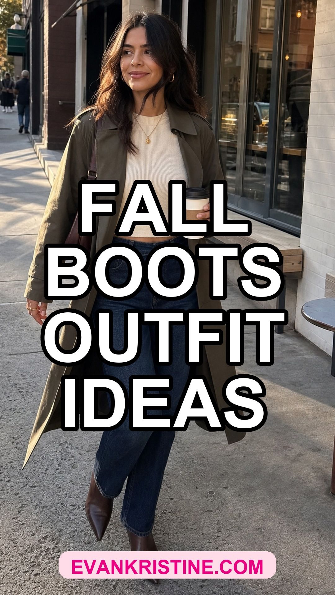 Fall boots outfit ideas Pinterest pin