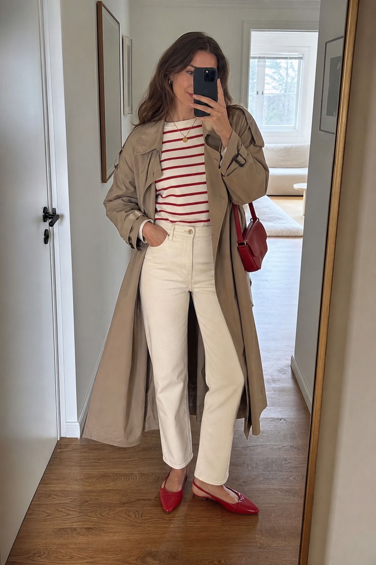 Woman wearing a repeat one color twice