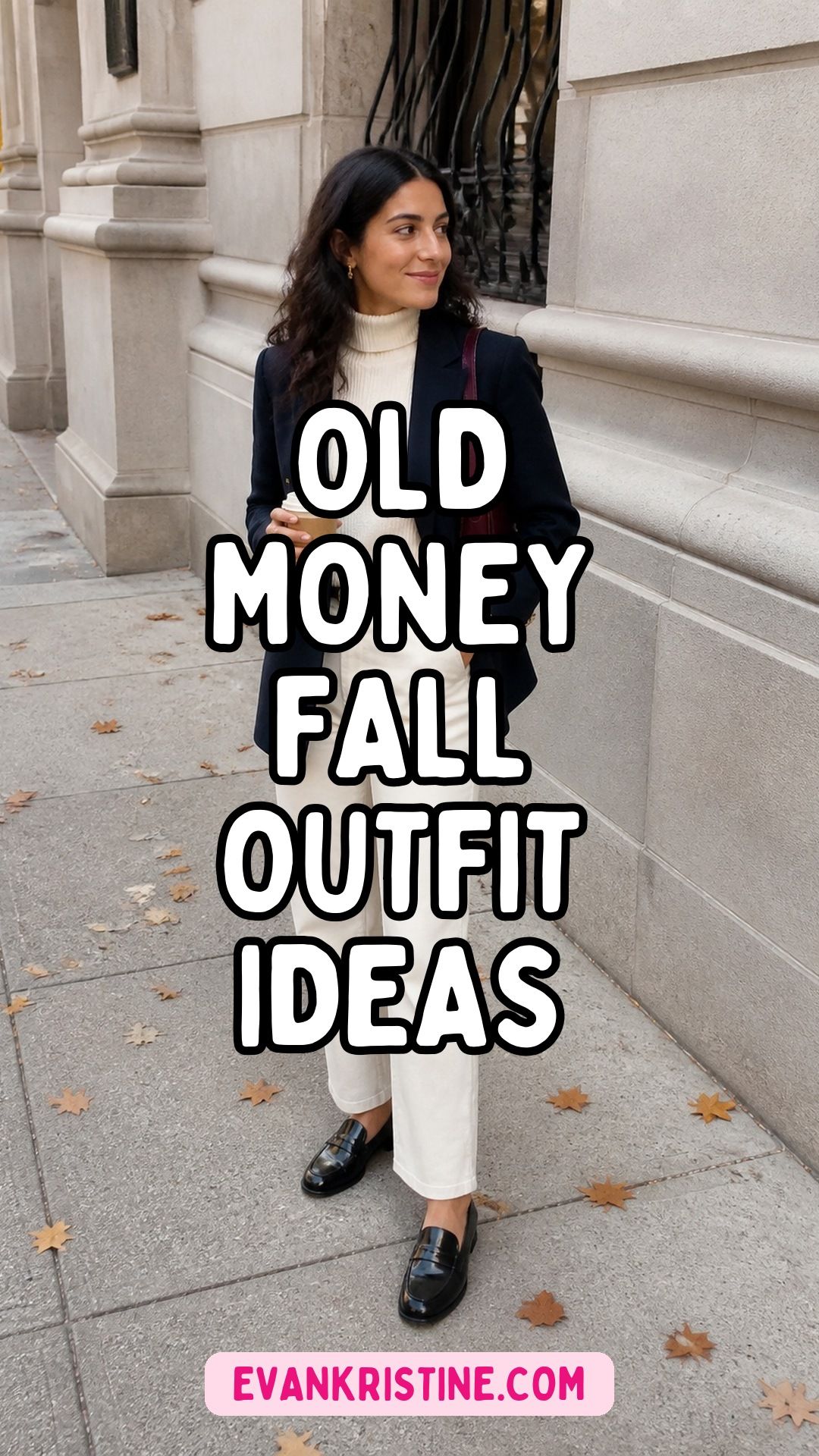 Old money fall outfit ideas Pinterest pin