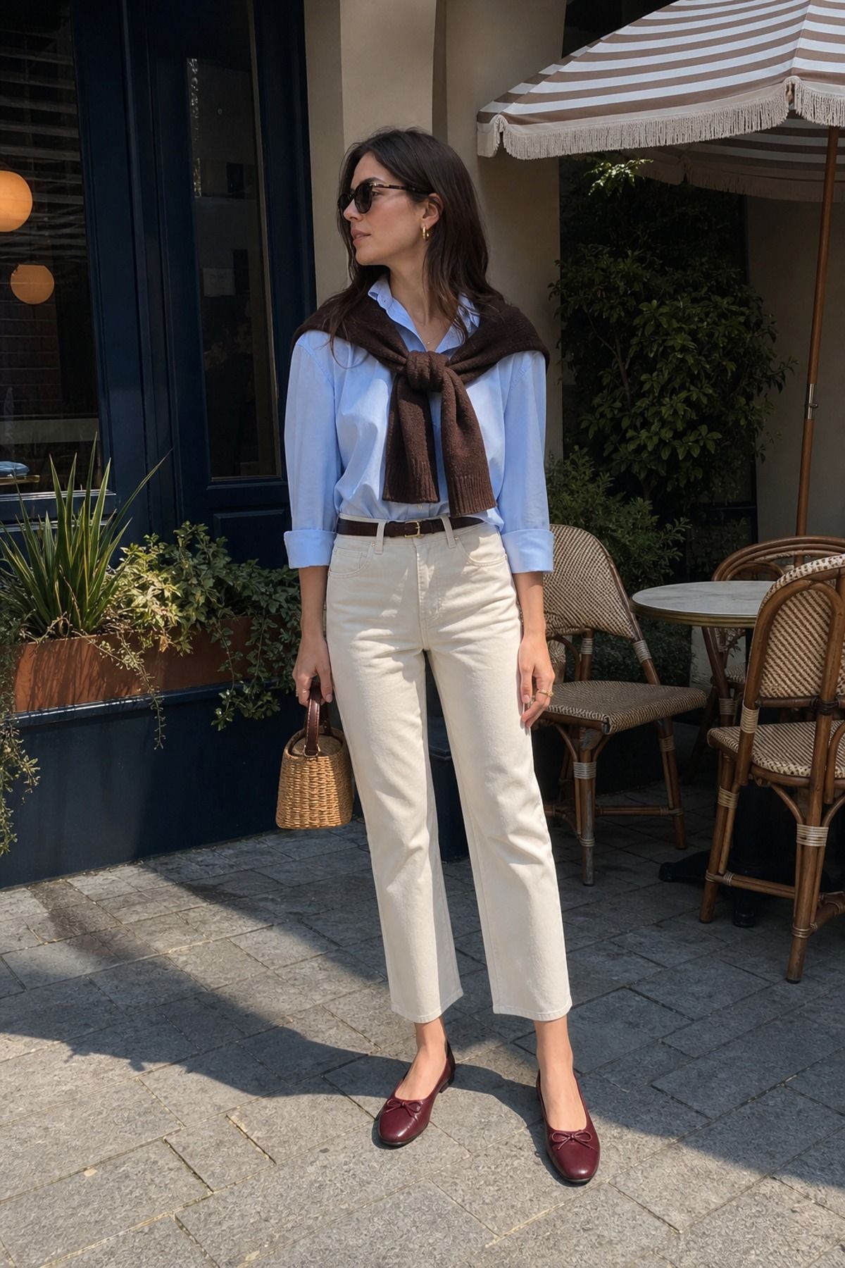 Woman wearing ballet flats