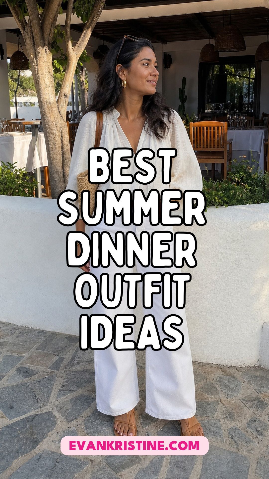 Summer dinner outfit ideas Pinterest pin