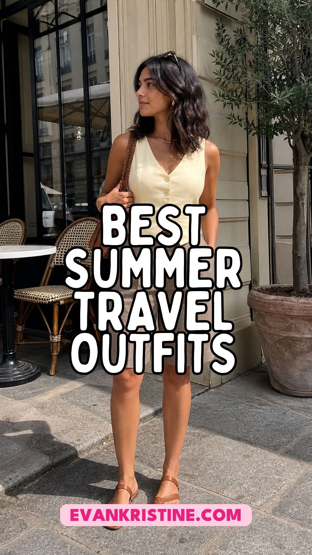 Summer travel outfits Pinterest pin