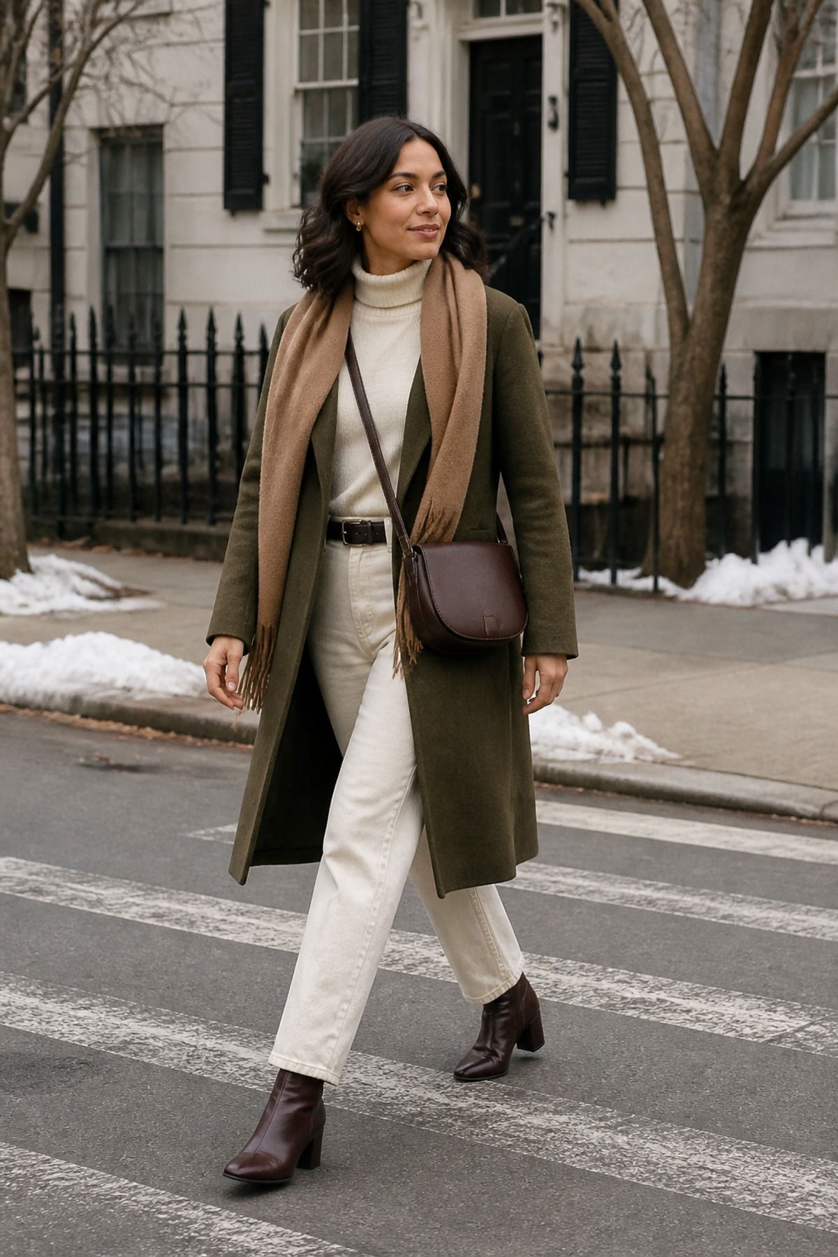 Woman wearing an everyday crossbody bag