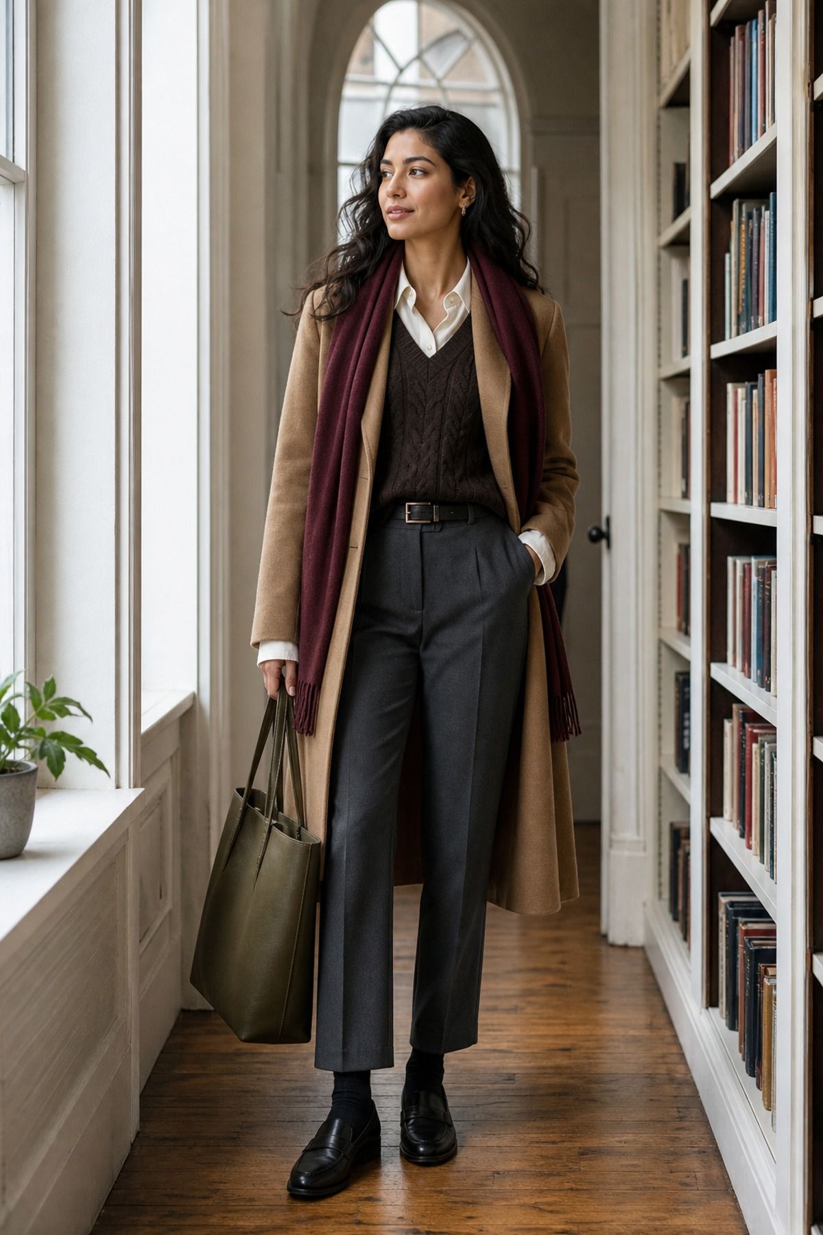 Woman wearing a sweater vest