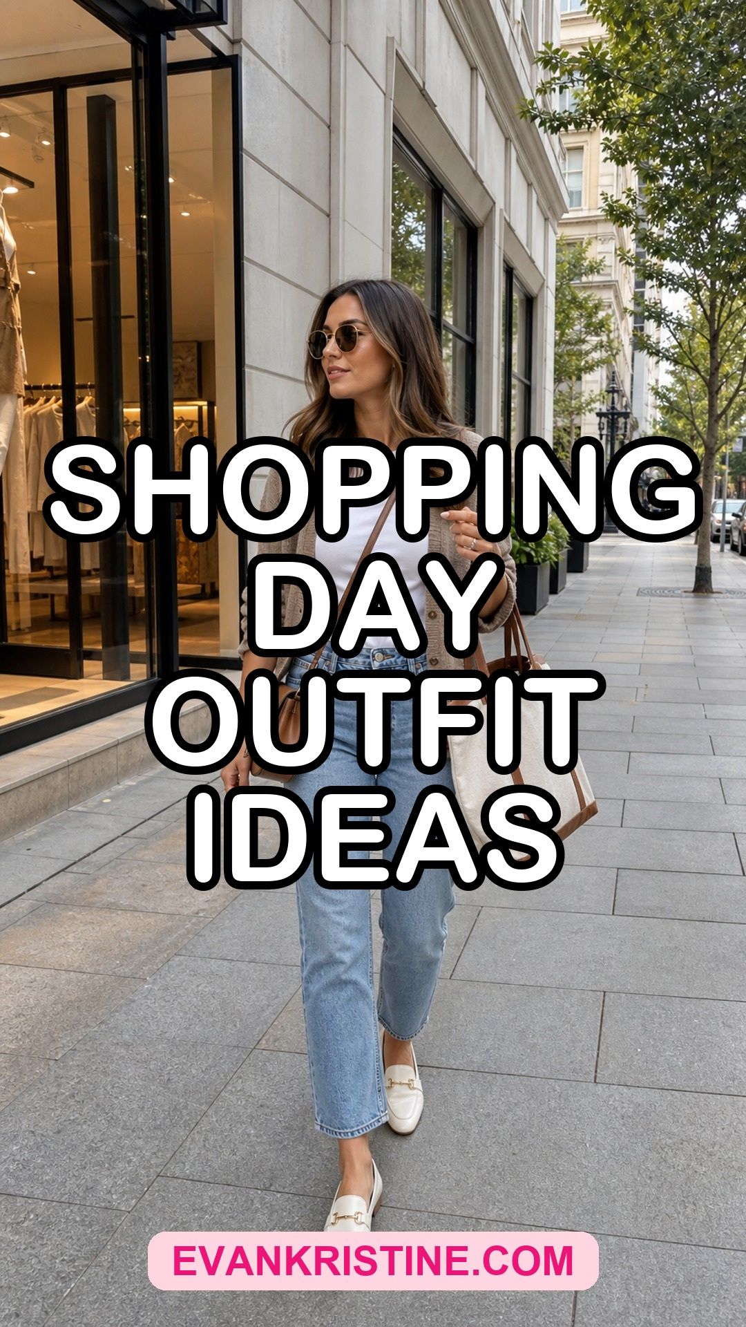 Shopping day outfit ideas Pinterest pin