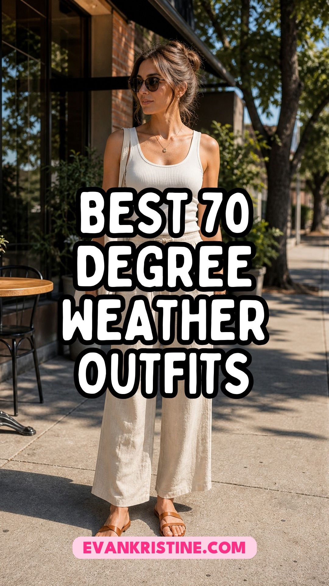 70 degree weather outfits Pinterest pin