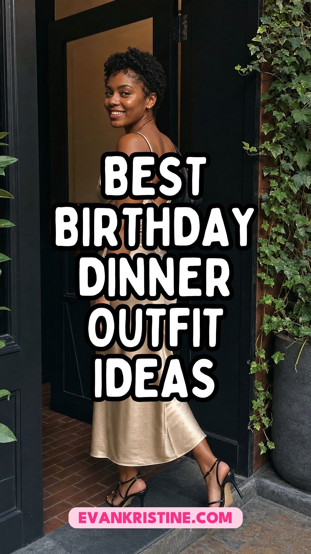 Birthday dinner outfit ideas Pinterest pin