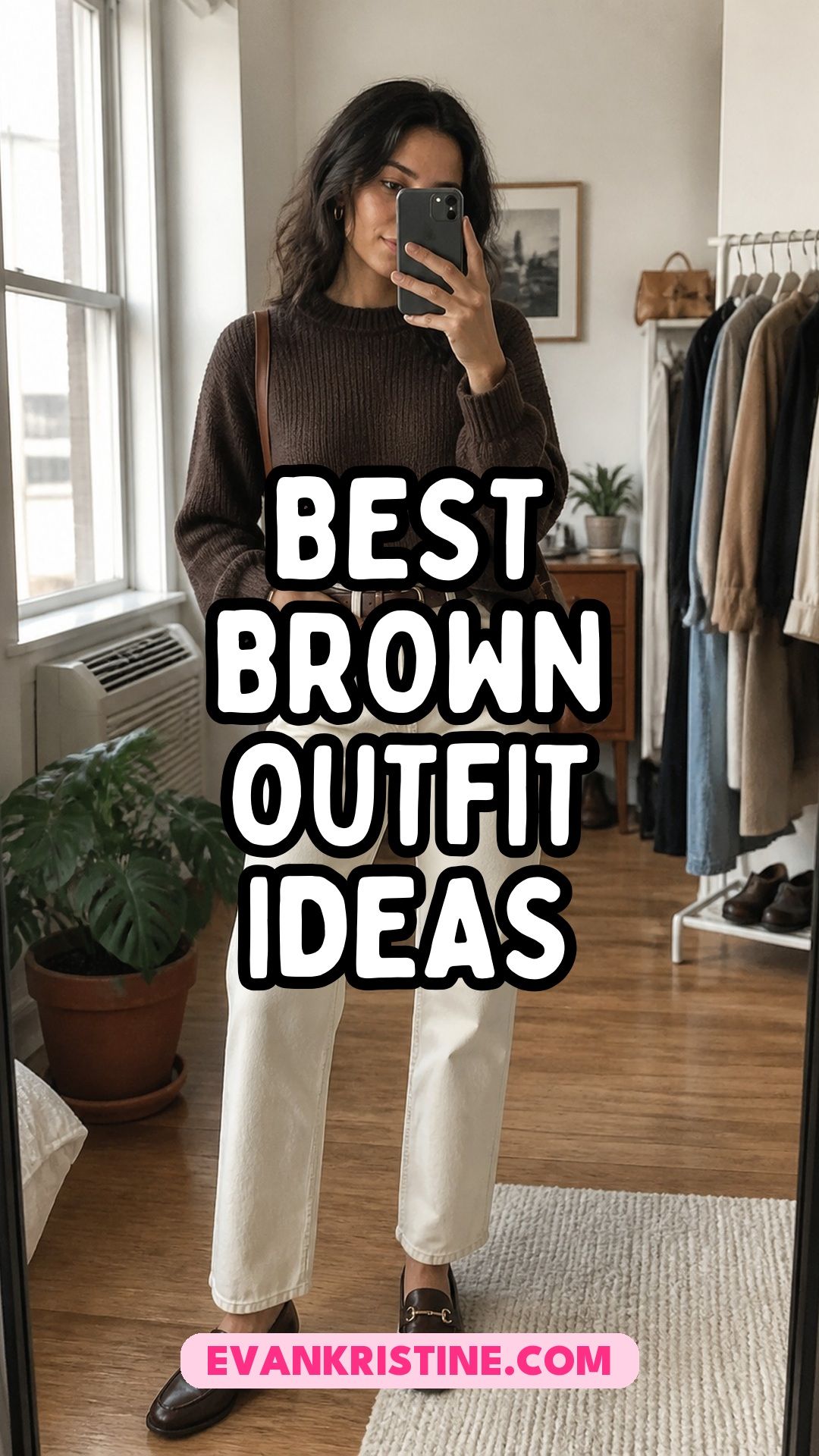 Brown outfit ideas Pinterest pin