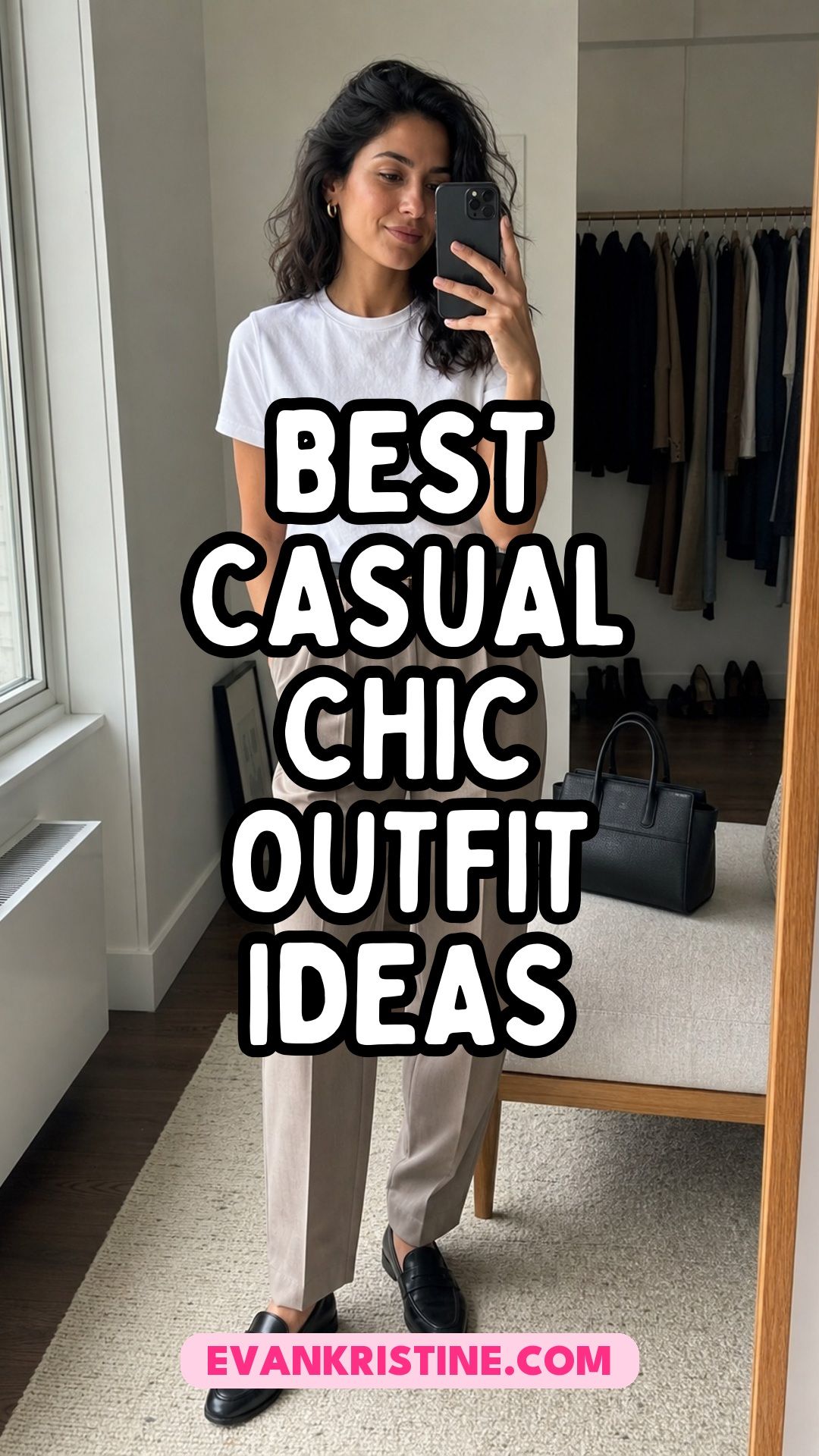Casual chic outfit ideas Pinterest pin