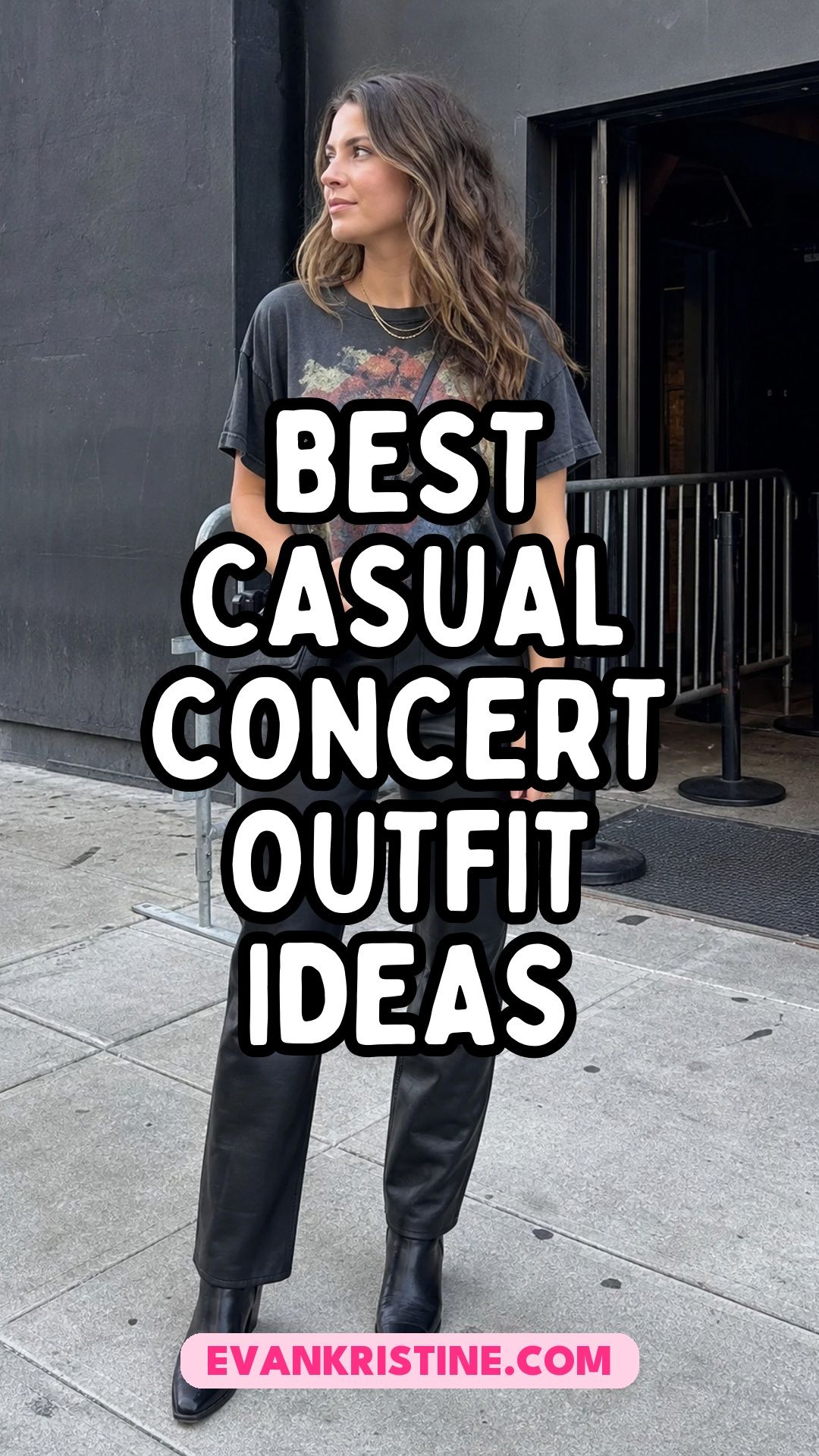 Casual concert outfit ideas Pinterest pin