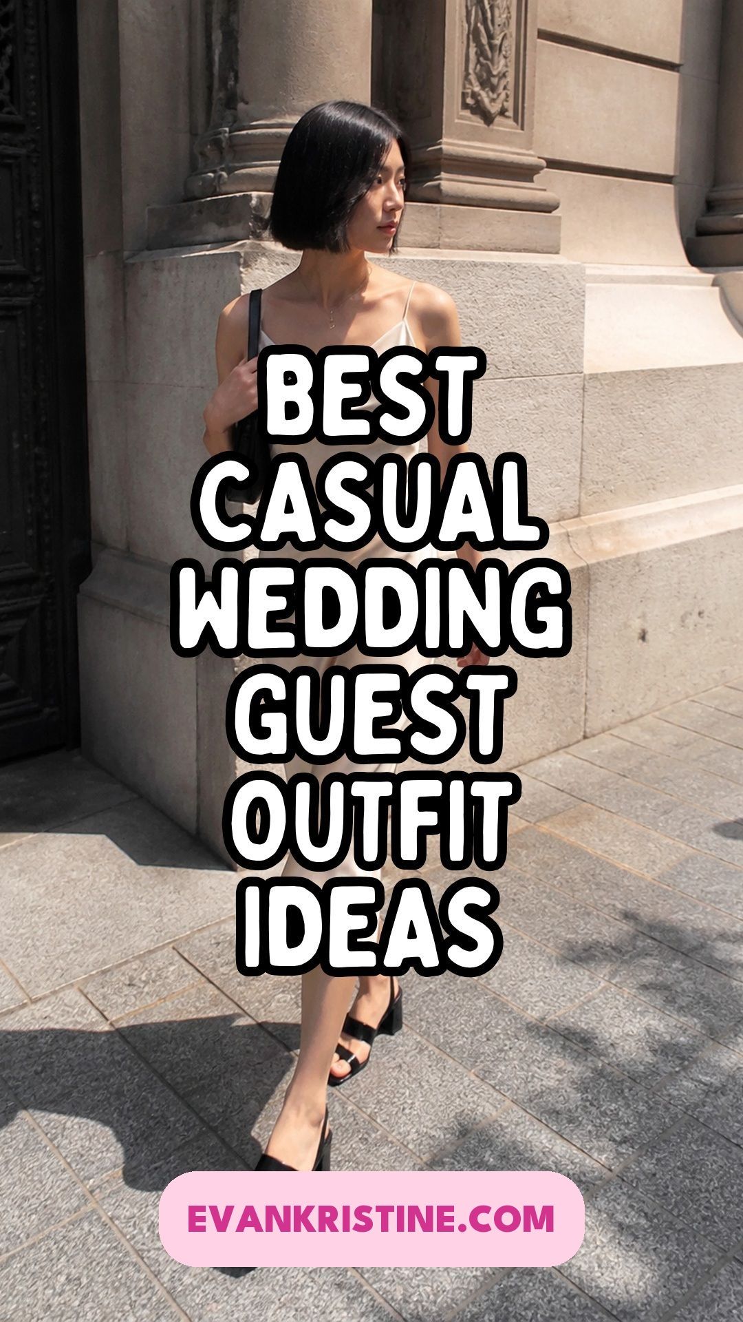 Casual wedding guest outfit ideas Pinterest pin