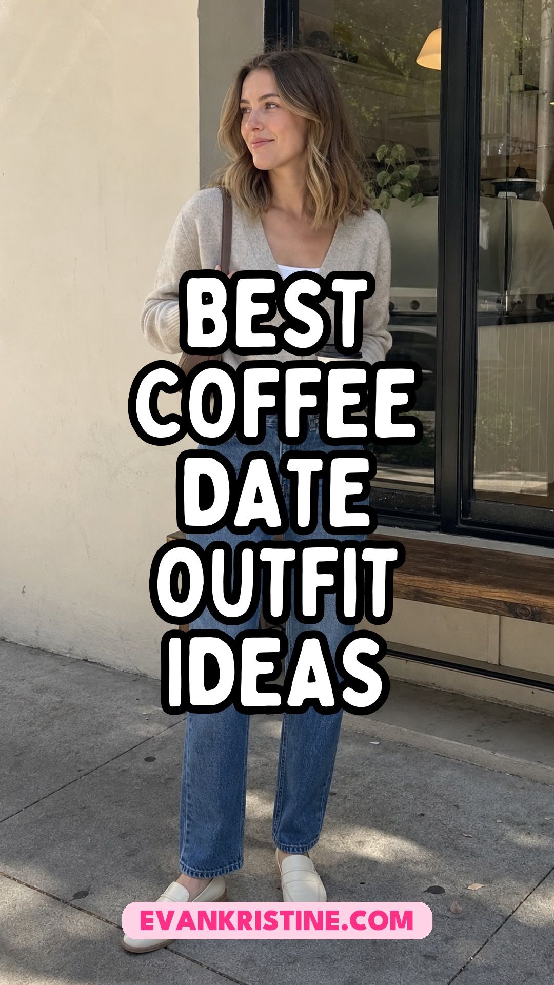 Coffee date outfit ideas Pinterest pin