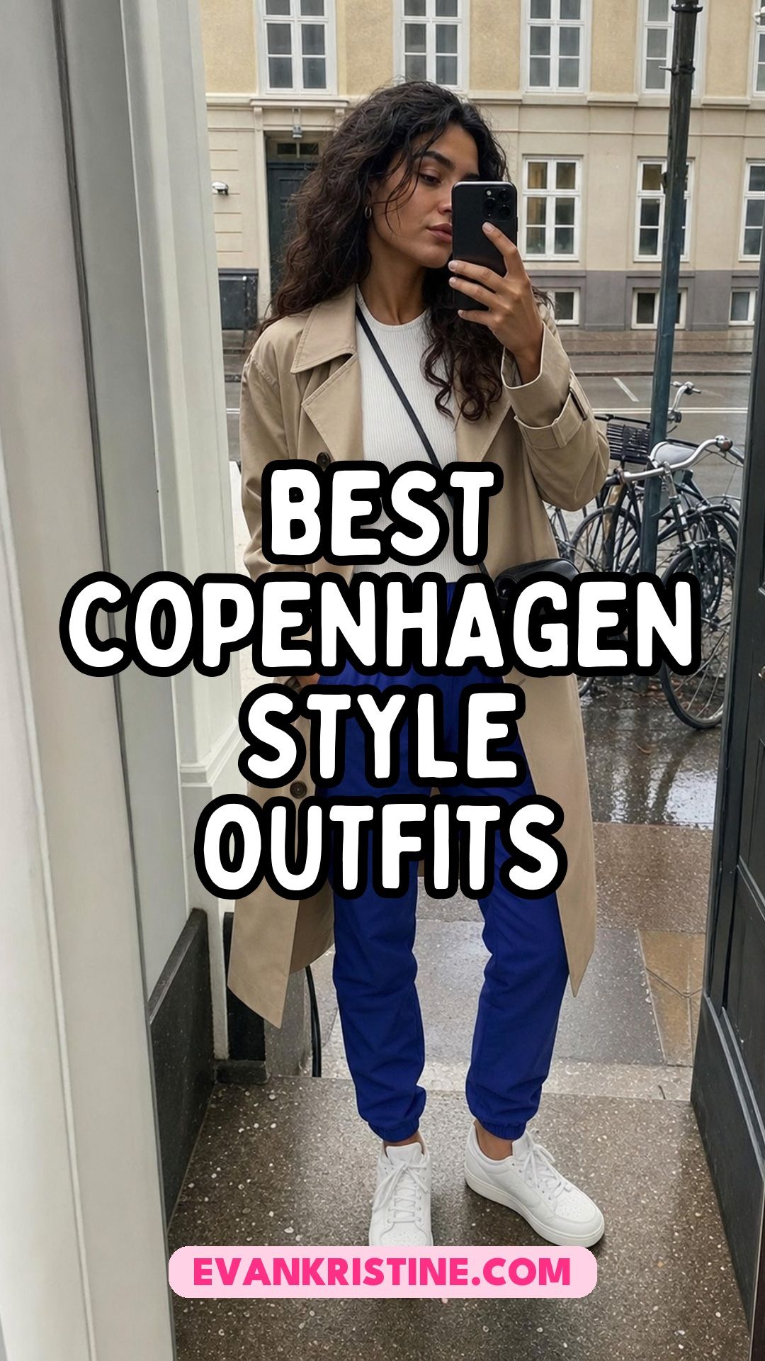 Collage of Copenhagen style outfits for women