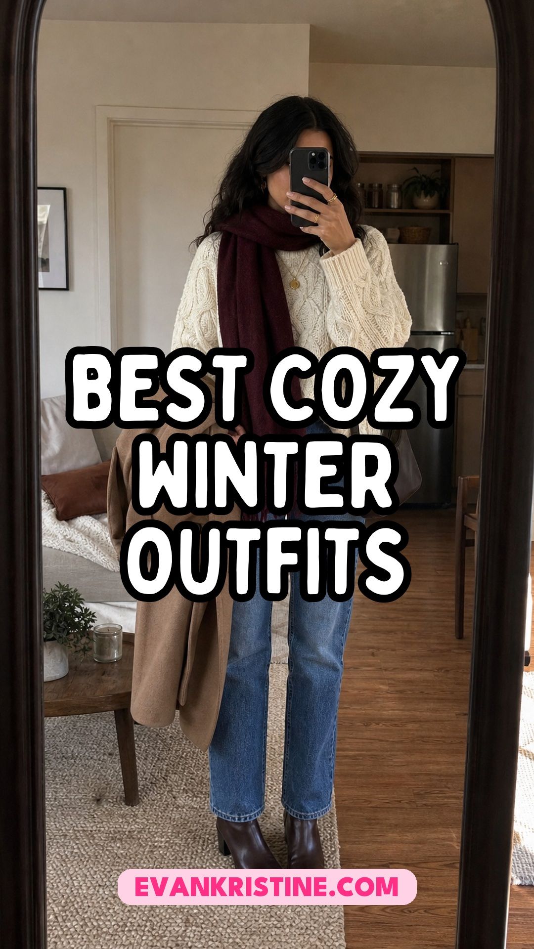 Cozy winter outfits Pinterest pin