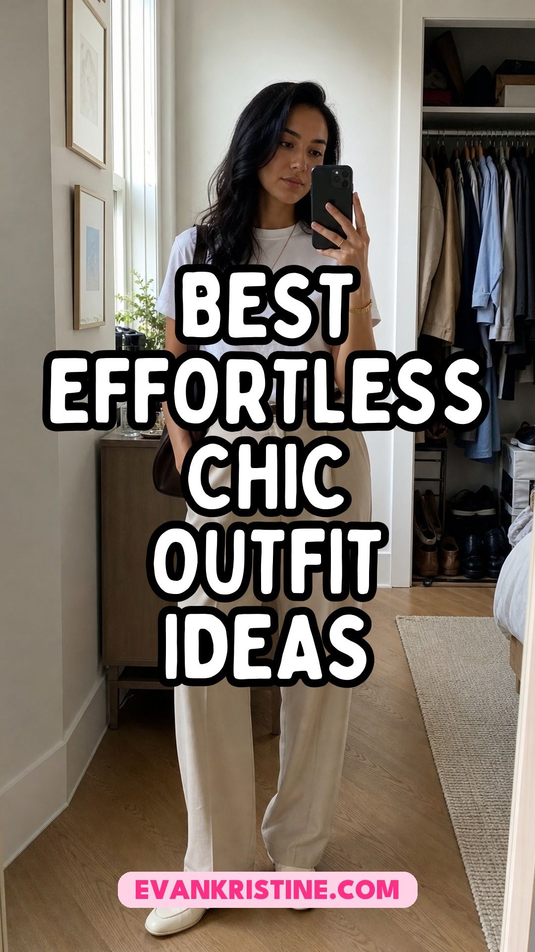Effortless chic outfit ideas Pinterest pin