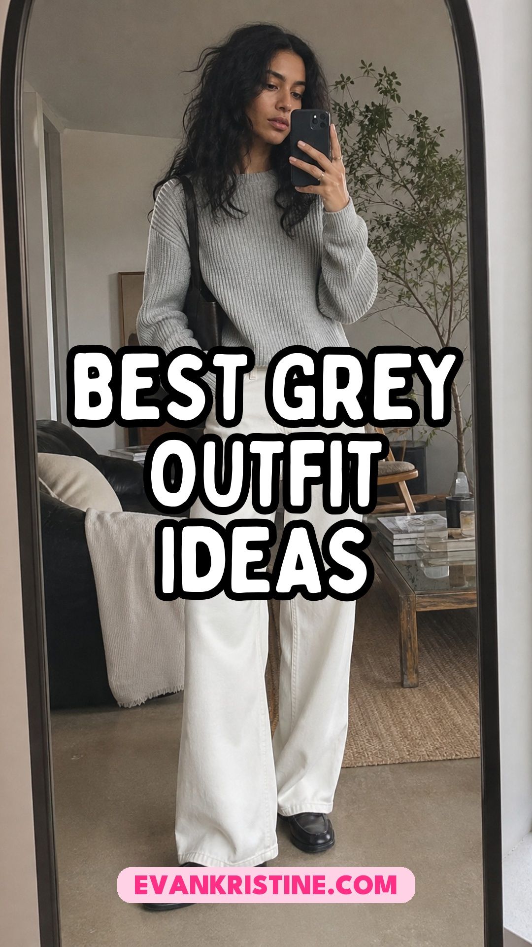 Grey outfit ideas Pinterest pin