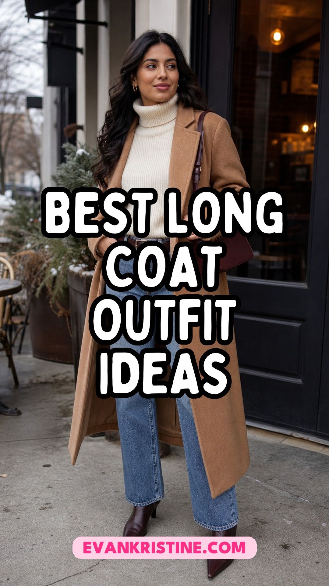 Long coat outfit ideas Pinterest pin