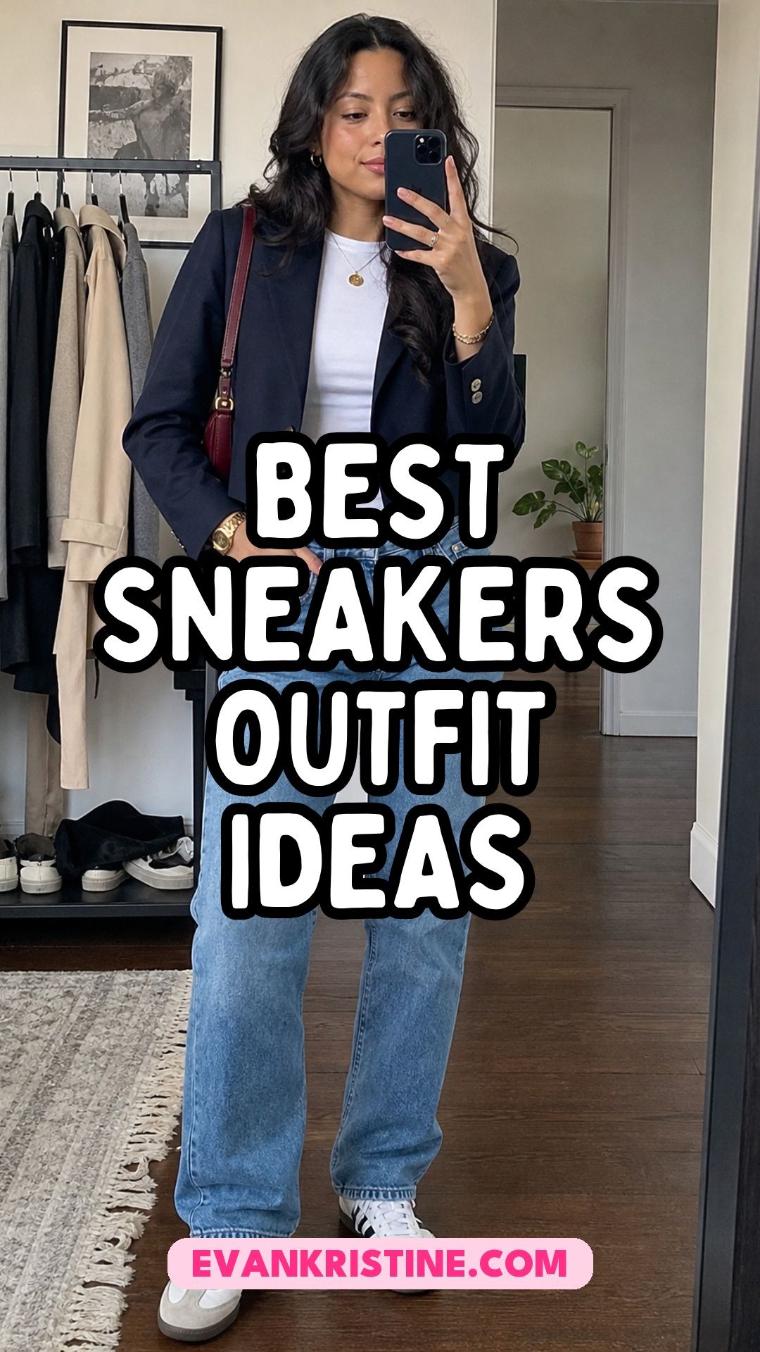 Sneakers styled with jeans, skirts, trousers and dresses