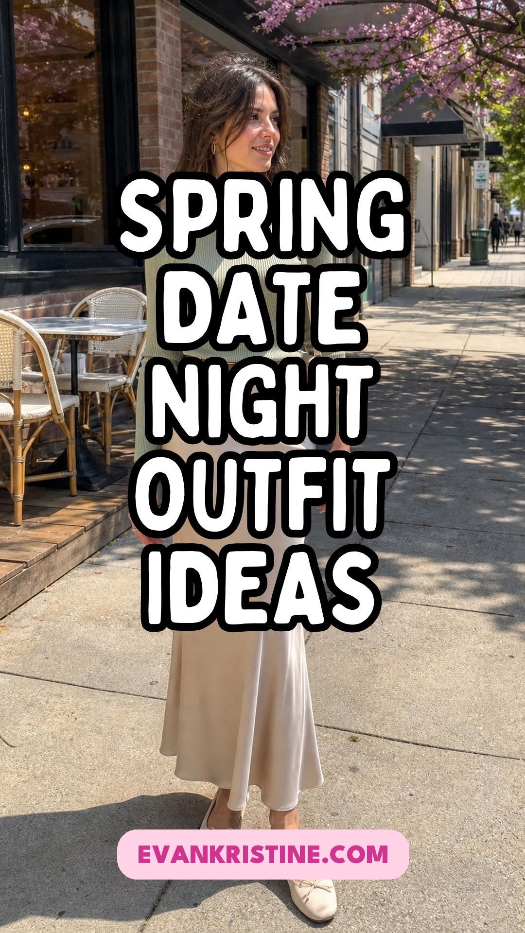 Spring date night outfit ideas Pinterest pin