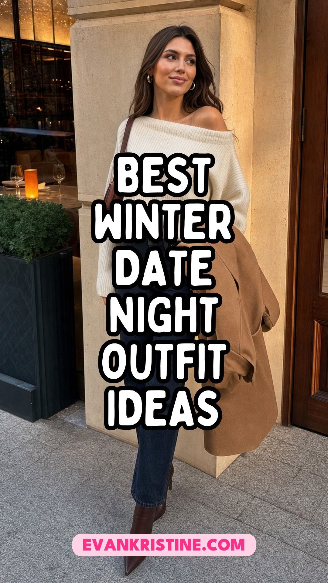 Winter date night outfit ideas Pinterest pin